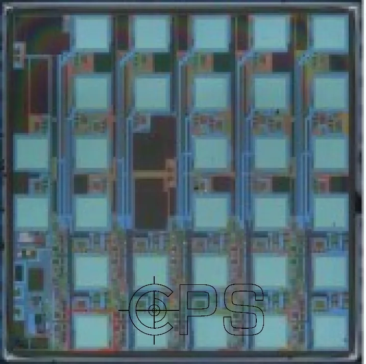 Die image of the Fairchild FSA646, the complete die photographed after decapsulation