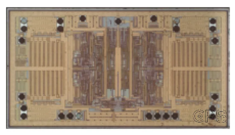 Die image of the Intersil ISL15110, the complete die photographed after decapsulation