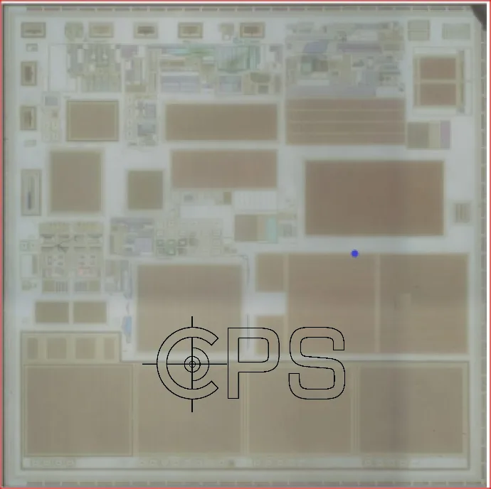 Die image of the Maxim MAX22088, the complete die photographed after decapsulation