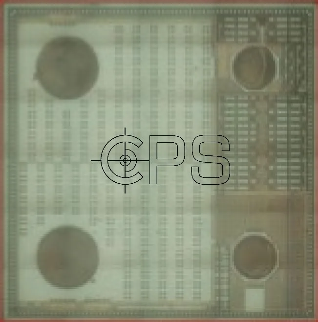 Die image of the TOSHIBA TCK207G, the complete die photographed after decapsulation