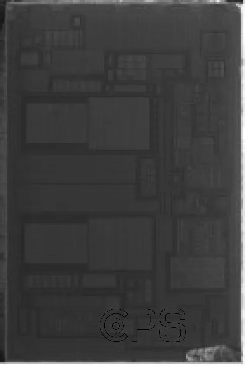 Die image of the TI TPS62822, the complete die photographed after decapsulation