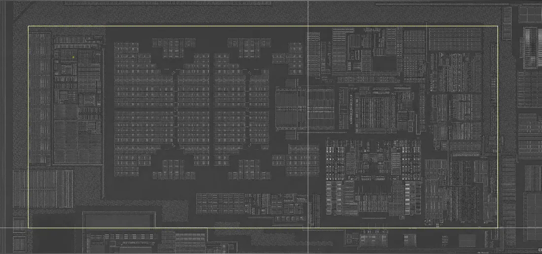 Die imagery of poly layer (devices), the same region captured layer by layer